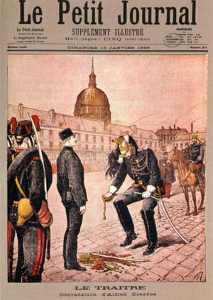 La dégradation du Capitaine Dreyfus dans la Cour d'honneur de l'Ecole Militaire